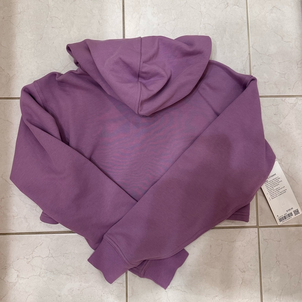 All Yours Cropped Hoodie Purple